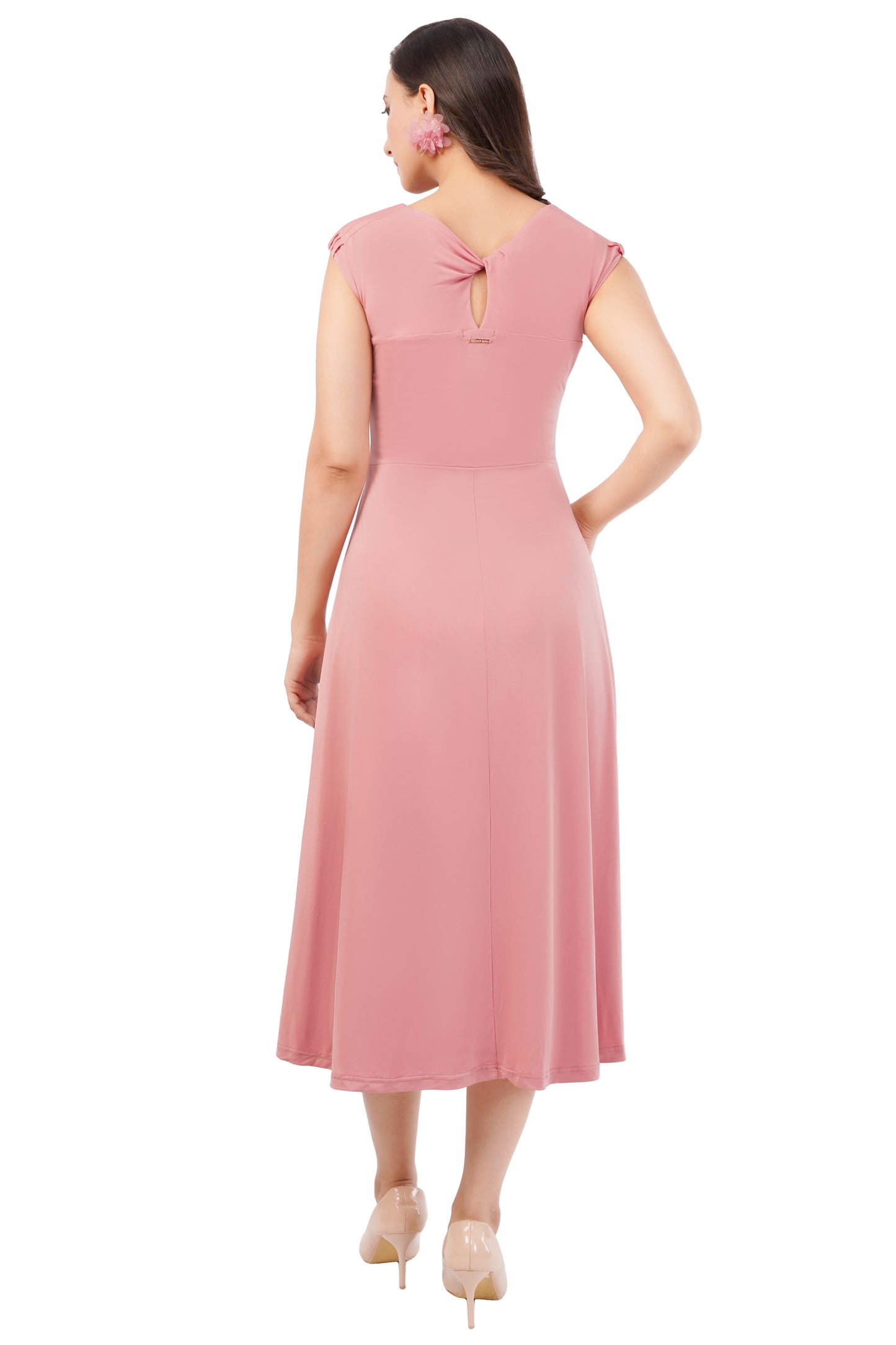 HONEY MIDI DRESS (ROSE PINK)
