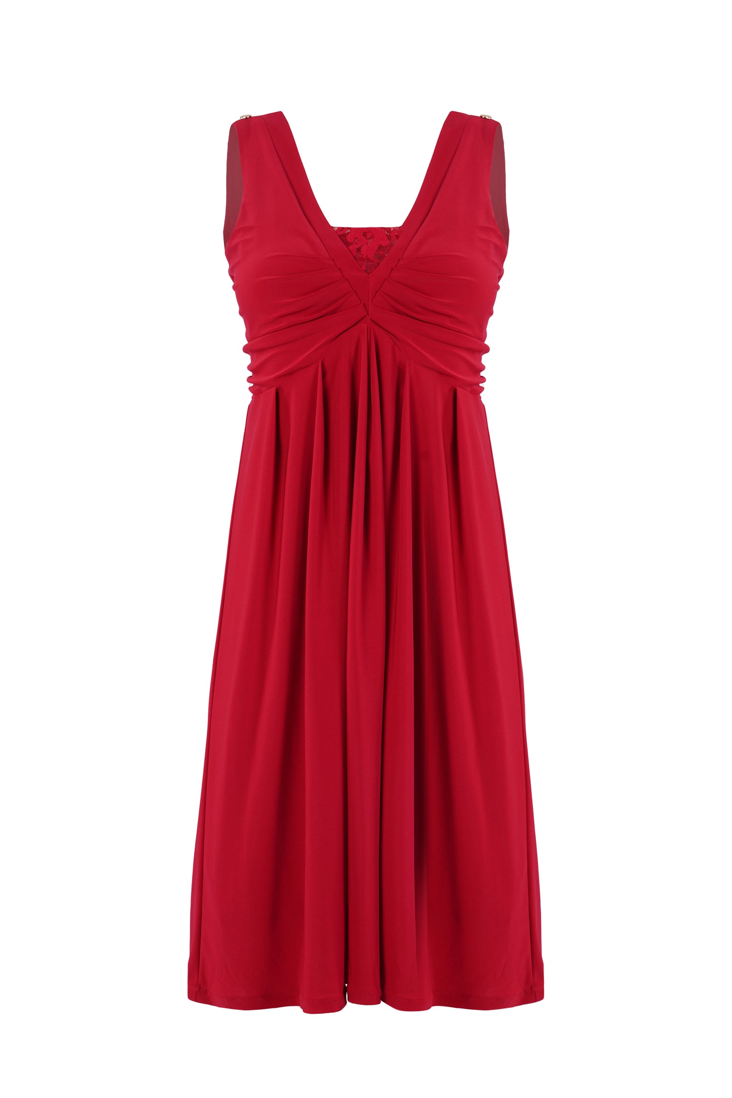DONNA SHORT DRESS (SCARLET RED)