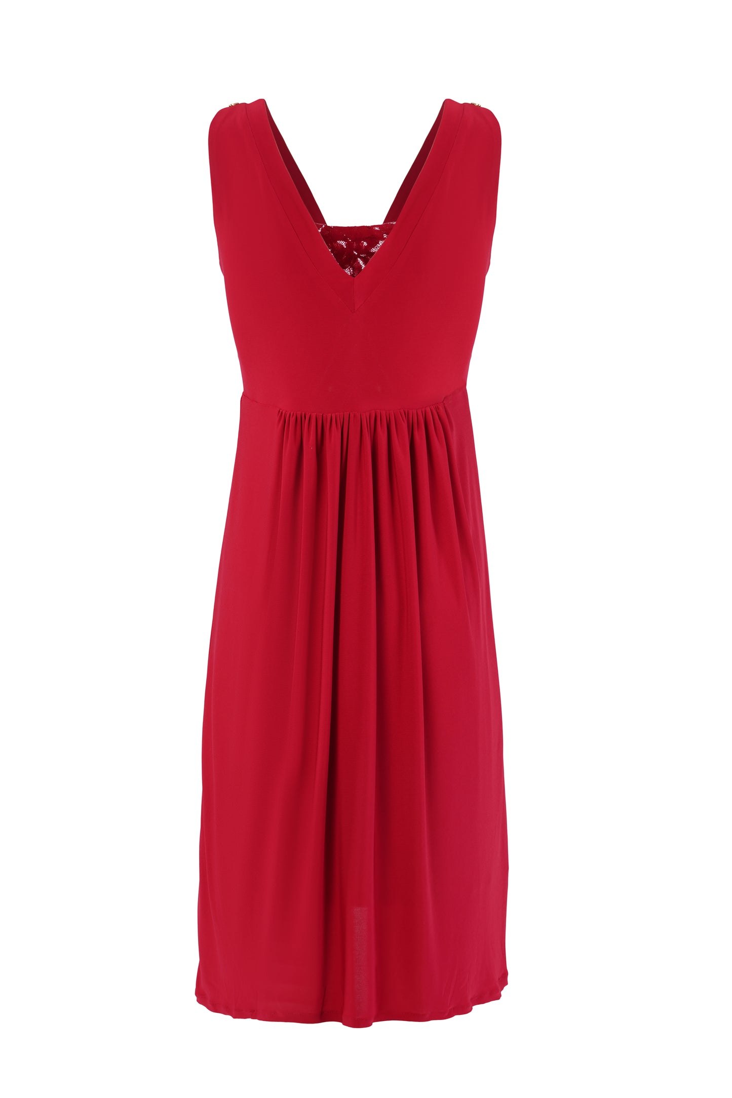 DONNA SHORT DRESS (SCARLET RED)